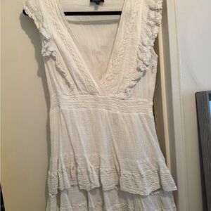 Bardot White V-Neck Dress